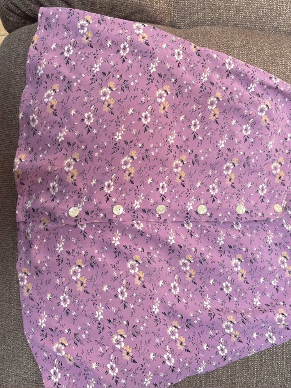 GAP Purple Floral Button-Front Skirt